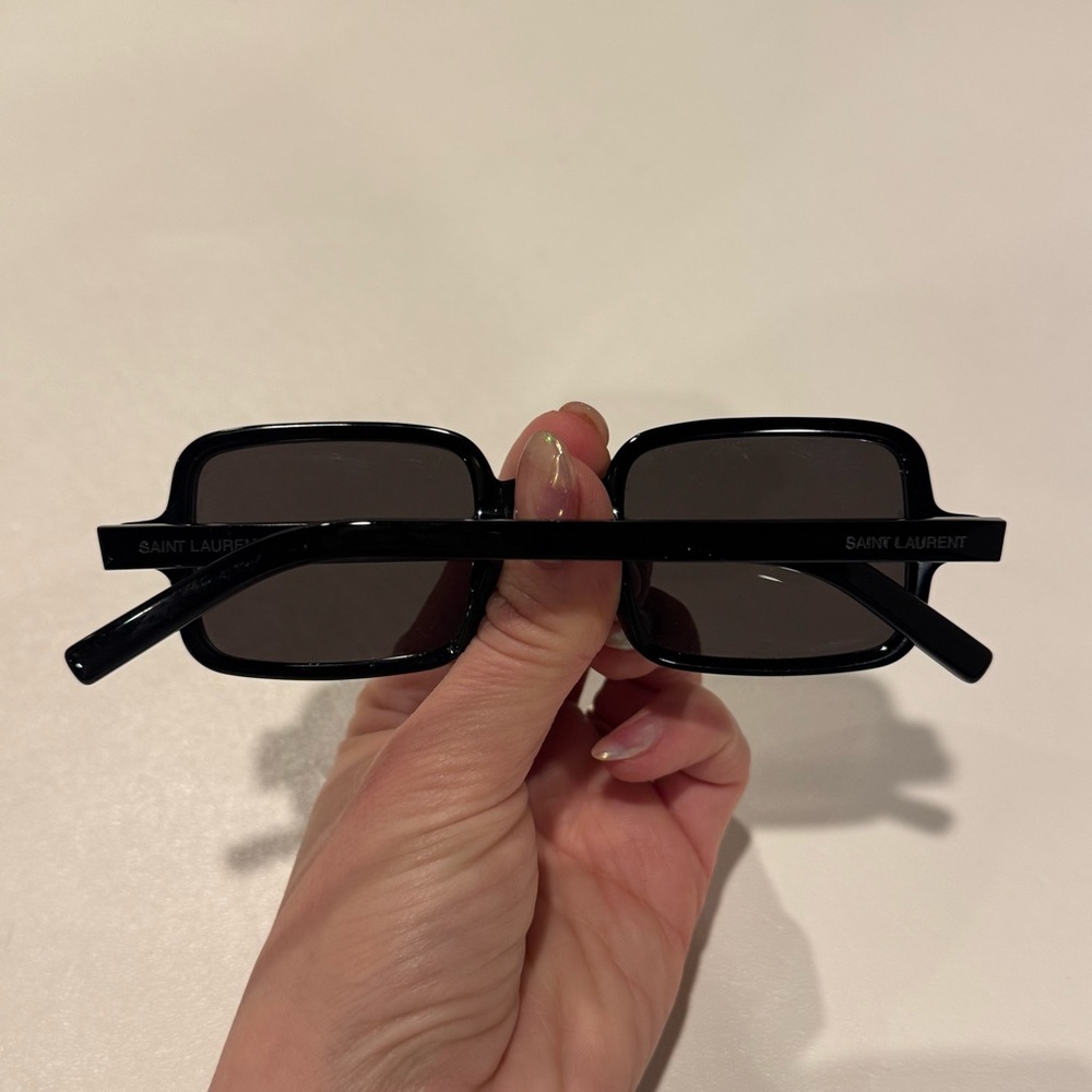 Saint Laurent Square-Frame Acetate Sunglasses Black SL 332 001 Unisex - Picture 4 of 15